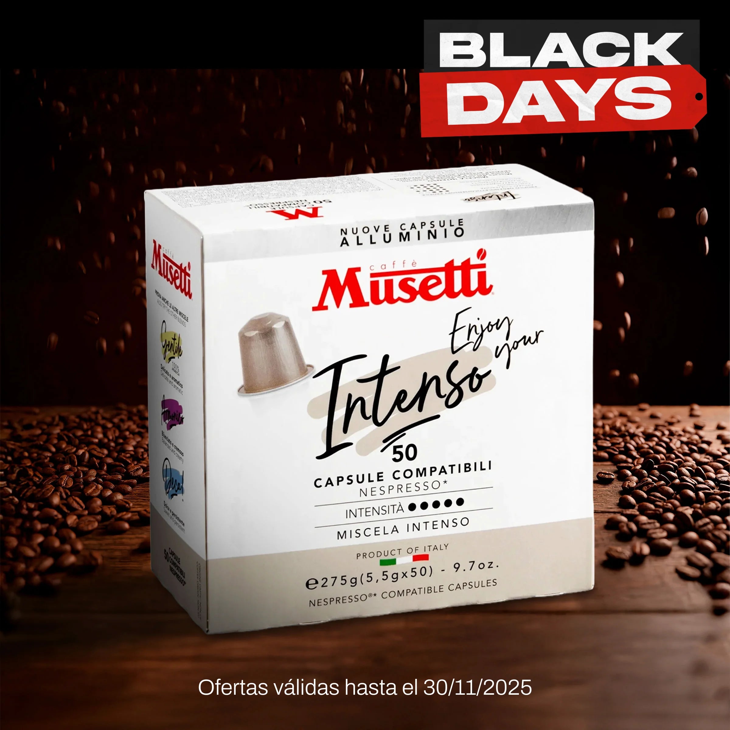 Cápsulas comp. Nespresso® Intenso (50 unid.)